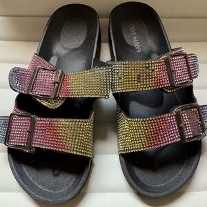Steve Madden kids Rhinestone Slide Sandals - Multicolor